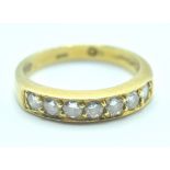 18CT GOLD & DIAMOND HALF ETERNITY RING