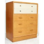 MID CENTURY OAK G-PLAN PEDESTAL CHEST OF DRAWERS FROM BRANDON RANGE