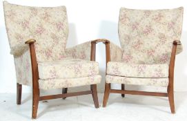 PAIR OF MID 20TH CENTURY 1950S PARKER KNOLL STYLE CHAIRS