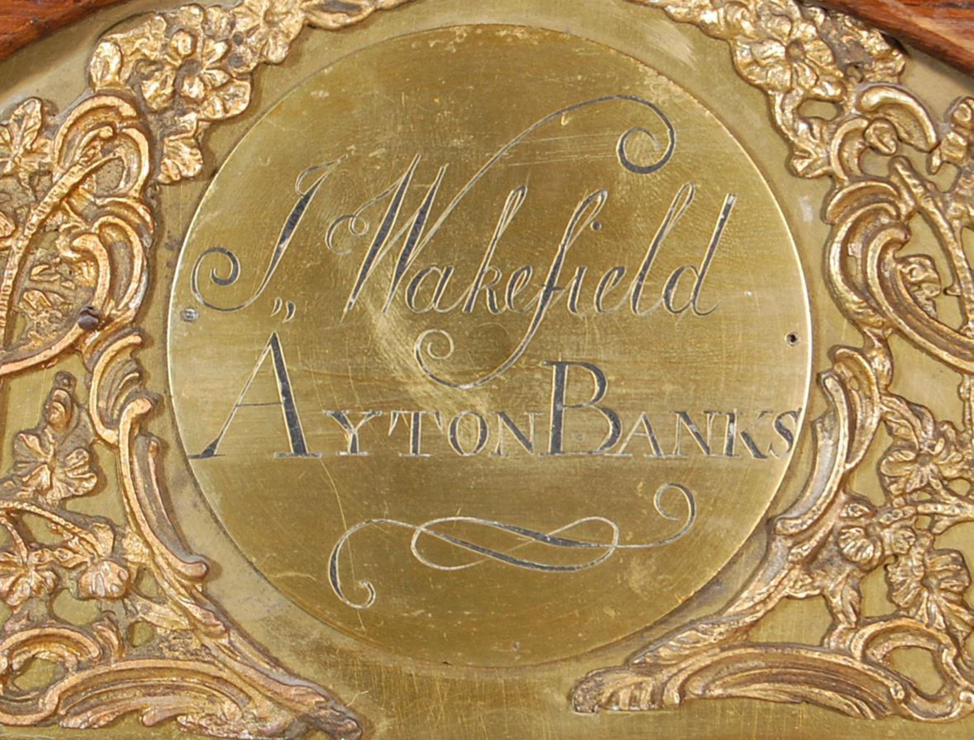 EARLY VICTORIAN BRASS FACED LONGCASE CLOCK BY J WAKEFIELD OF AYTON BANKS - Image 3 of 5