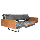 1960’S HILLE LONDON SOFA-BED / DAY BED WITH TEAK WOOD ENDS