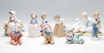 COLELCTION OF LATE 20TH CENTURY CERAMIC PORCELAIN NAO FIGURINES