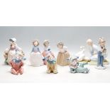 COLELCTION OF LATE 20TH CENTURY CERAMIC PORCELAIN NAO FIGURINES