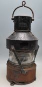 VICTORIAN / LATER COPPER AND METAL SHIPS MASTHEAD LAMP