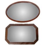 TWO ANTIQUE EARLY 20TH CENTURY OVAL MIRRORS