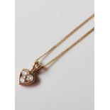 9CT GOLD HEART PENDANT NECKLACE