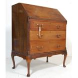 EARLY 20TH CENTURY 1930S WALNUT QUARTER CUT VENEER BUREAU