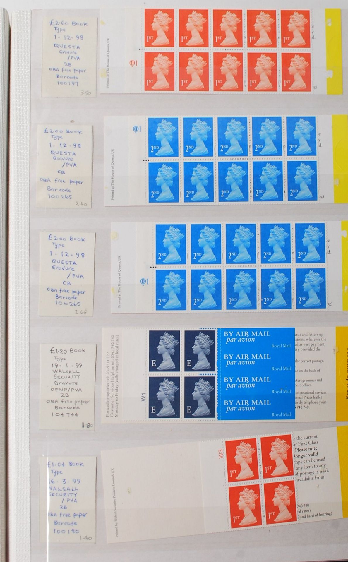 QUANTITY OF 1ST AND 2ND CLASS STAMPS BOOKLETS - £800+ - Bild 5 aus 16