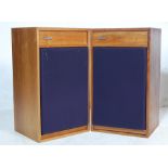 PAIR OF TEAK FLOOR STANDING QUADRAFLEX HIFI SPEAKERS