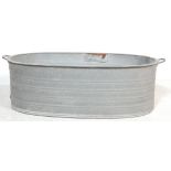 A RETRO 20TH CENTURY RECLAMATION YARD GALVANISED BATH