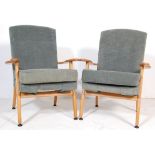 TWO VINTAGE RETRO 20TH CENTURY PARKER KNOLL ARMCHAIR / EASY CHAIRS