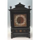 19TH CENTURY LENZKIRCH EBONISED MANTEL BRACKET CLOCK