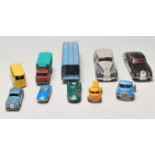 GROUP OF VINTAGE CORGI / DINKY / LESNEY DIE CAST TOY CARS