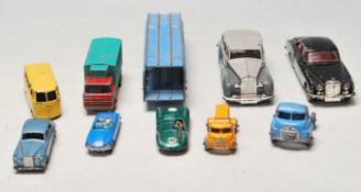 GROUP OF VINTAGE CORGI / DINKY / LESNEY DIE CAST TOY CARS