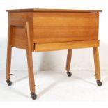 RETRO VINTAGE 1960S DANISH INSPIRED TEAK WOOD SEWING TROLLEY