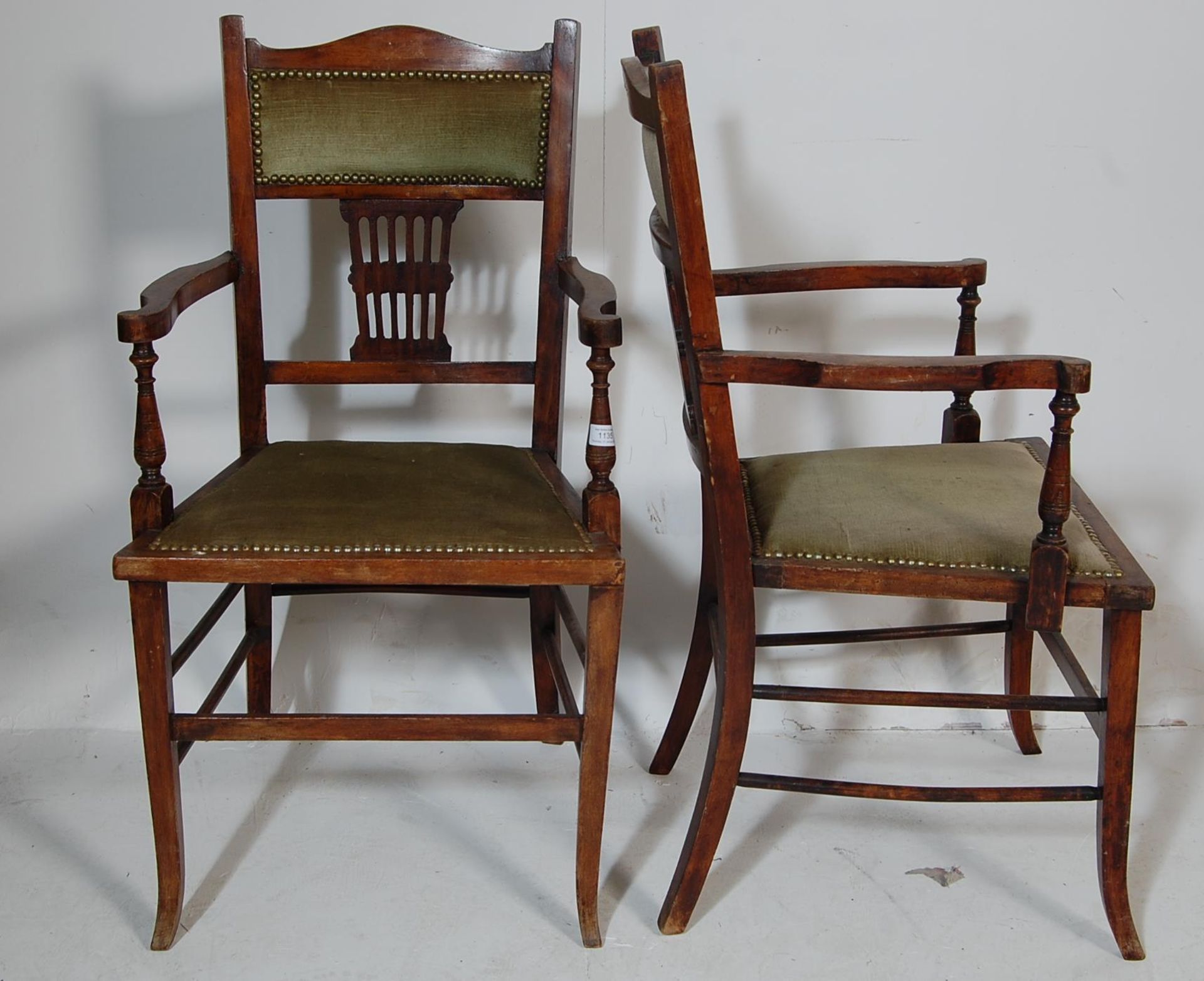 TWO 19TH CENTURY LATE VICTORIAN BEDROOM CHAIRS - Image 4 of 5