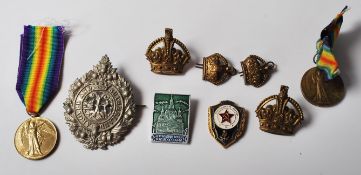 WWI FIRST WORLD WAR MEDALS & OTHER BADGES