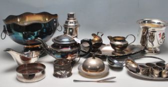 LARGE QUANTITY OF 20TH CENTURY SILVER PLATED WARE