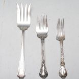 THREE AMERICAN STERLING SILVER FORKS