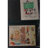COLLECTION OF ANTIQUE & VINTAGE GREETINGS CARDS IN ALBUM