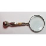 MOTHER OF PEARL HANDLED MAGNIFYING GLASS