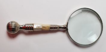 MOTHER OF PEARL HANDLED MAGNIFYING GLASS