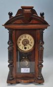 ANTIQUE 20TH CENTURY VENETIAN STYLE MAHOGANY CASE CLOCK