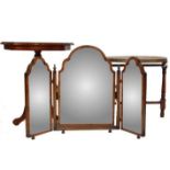 BINARES TABLE AND COLLECTION OF WALL MIRRORS