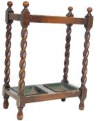 EARLY 20TH CENTURY BARLEY TWIST STICK STAND