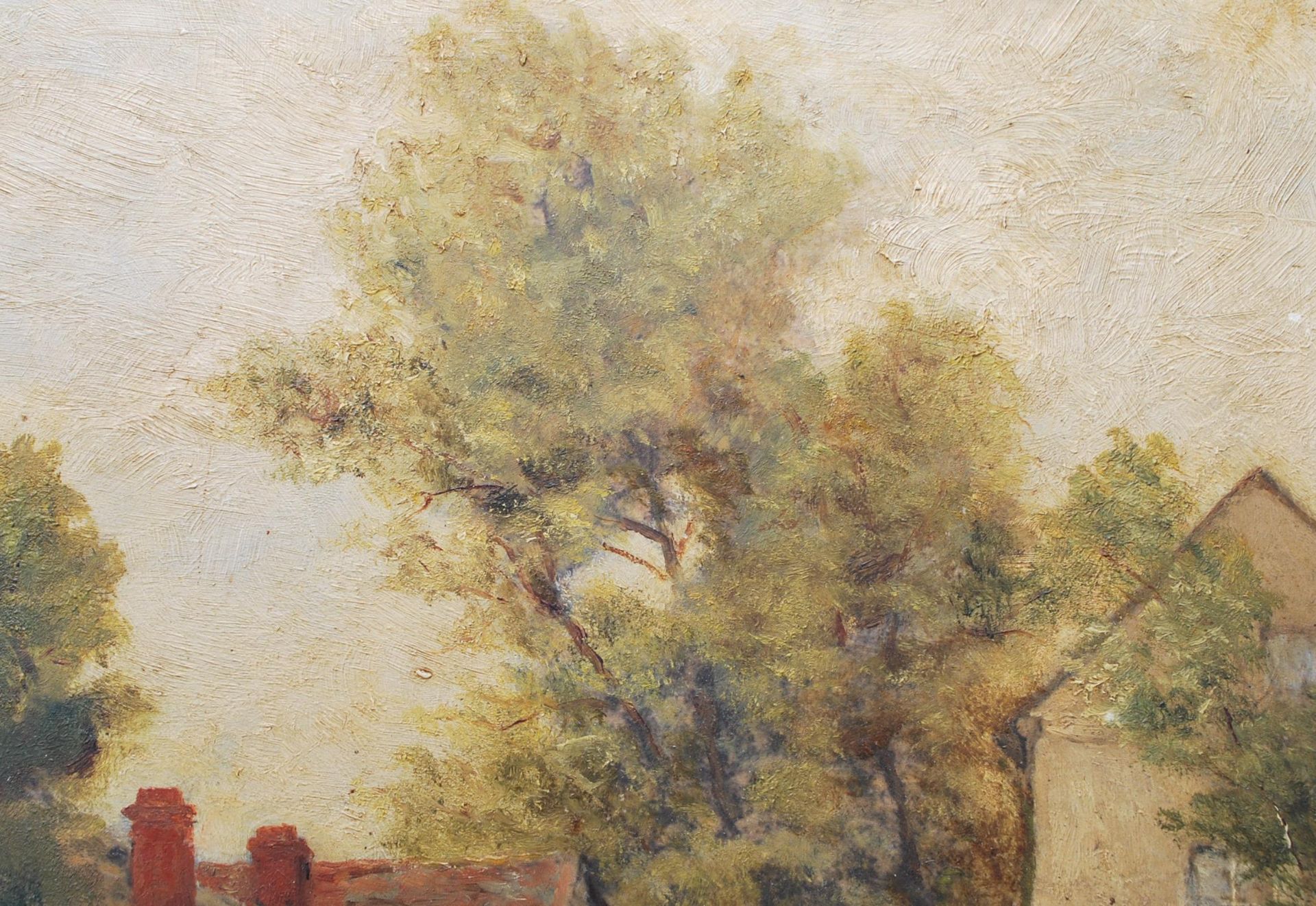 ANTIQUE OIL ON BOARD PAINTING DEPICTING A MILL - Image 4 of 6