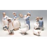 SIX RETRO NAO BY LLADRO CERAMIC FIGURINES