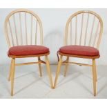 PAIR OF VINTAGE RETRO 20TH CENTURY ERCOL WINDSOR DINING CHAIRS