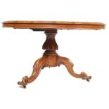 ANTIQUE VICTORIAN WALNUT ROUND CENTRE TABLE