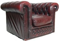 20TH CENTURY ANTIQUE STYLE CHESTERFIELD CLUB ARMCHAIR