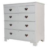 A Victorian painted mahogany 2 over 3 chest of drawers