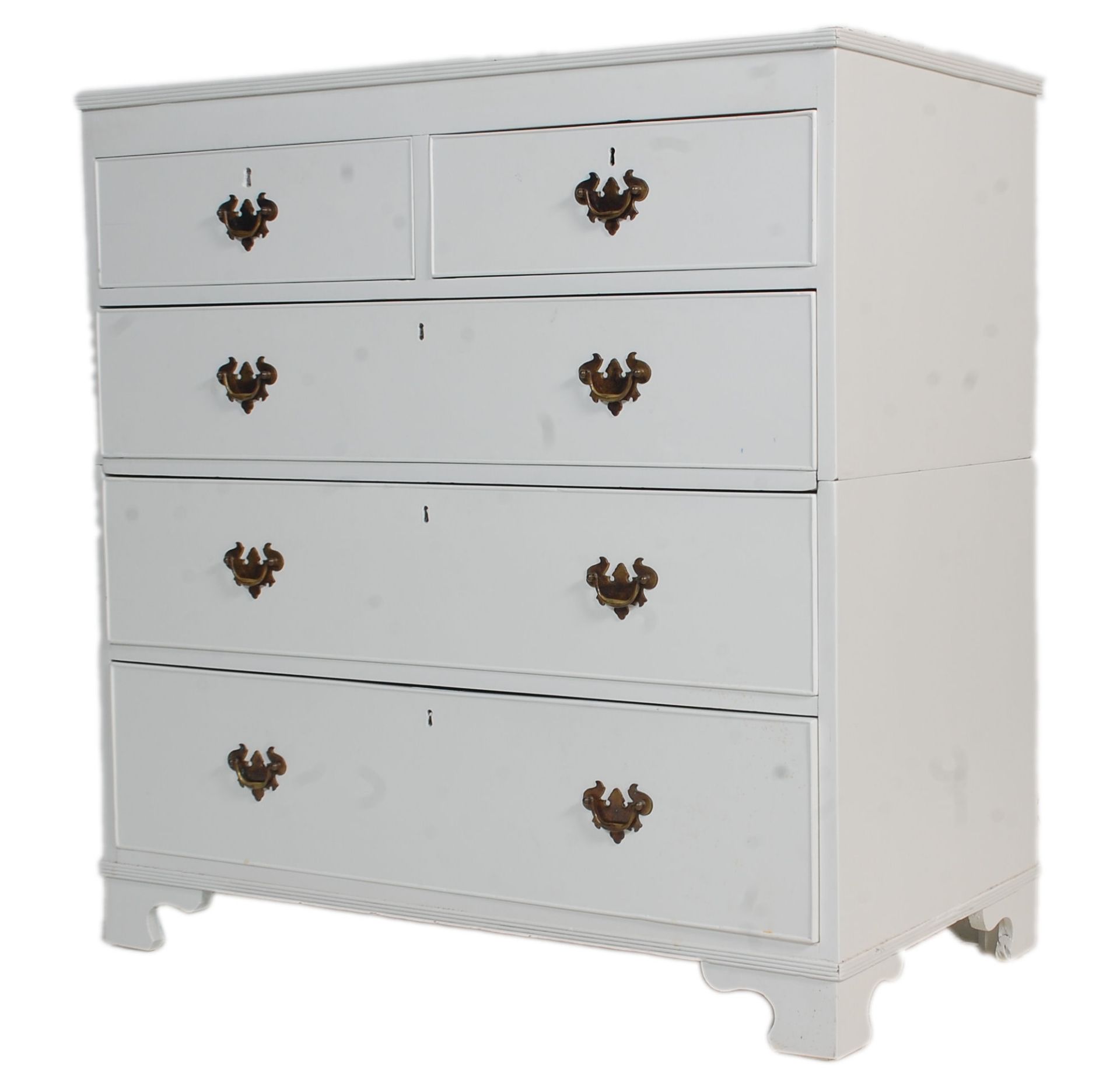 A Victorian painted mahogany 2 over 3 chest of drawers