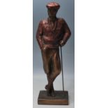 ART DECO STYLE BRONZE EFFECT GOLFER FIGURINE