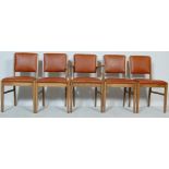 SET OF FIVE RETRO VINTAGE GORDON RUSSELL WALNUT DINING CHAIRS