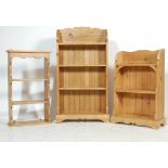 COLLECTION OF ANTIQUE STYLE COUNTRY PINE FURNITURE ETC