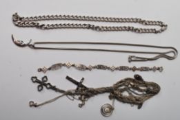 COLLECTION OF VINTAGE HALLMARKED STERLING SILVER NECKLACES