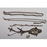 COLLECTION OF VINTAGE HALLMARKED STERLING SILVER NECKLACES