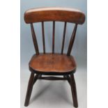 VICTORIAN BEECH AND ELM CHILDRENS WINDSOR CHAIR