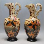 PAIR OF ANTIQUE EARLY 20TH CENTURY PORCELAIN VASES