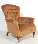 VICTORIAN 19TH CENTURY SPOON BACK MAHOGANY ARMCHAIR