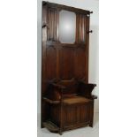 EARLY 20TH CENTURY OAK JACOBEAN REVIVAL HALL STAND