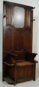 EARLY 20TH CENTURY OAK JACOBEAN REVIVAL HALL STAND