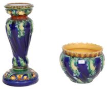 19TH CENTURY VICTORIAN MAJOLICA JARDINERE PLANTER