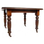 19TH CENTURY VICTORIAN MAHOGANY EXTENDABLE DINING TABLE