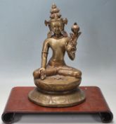 SINO TIBETAN BRASS DEITY OF SHIVA IN LOTUS POSITION