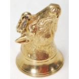 GILT DOCUMENT SEAL IN THE FORM OF A HORSES HEAD